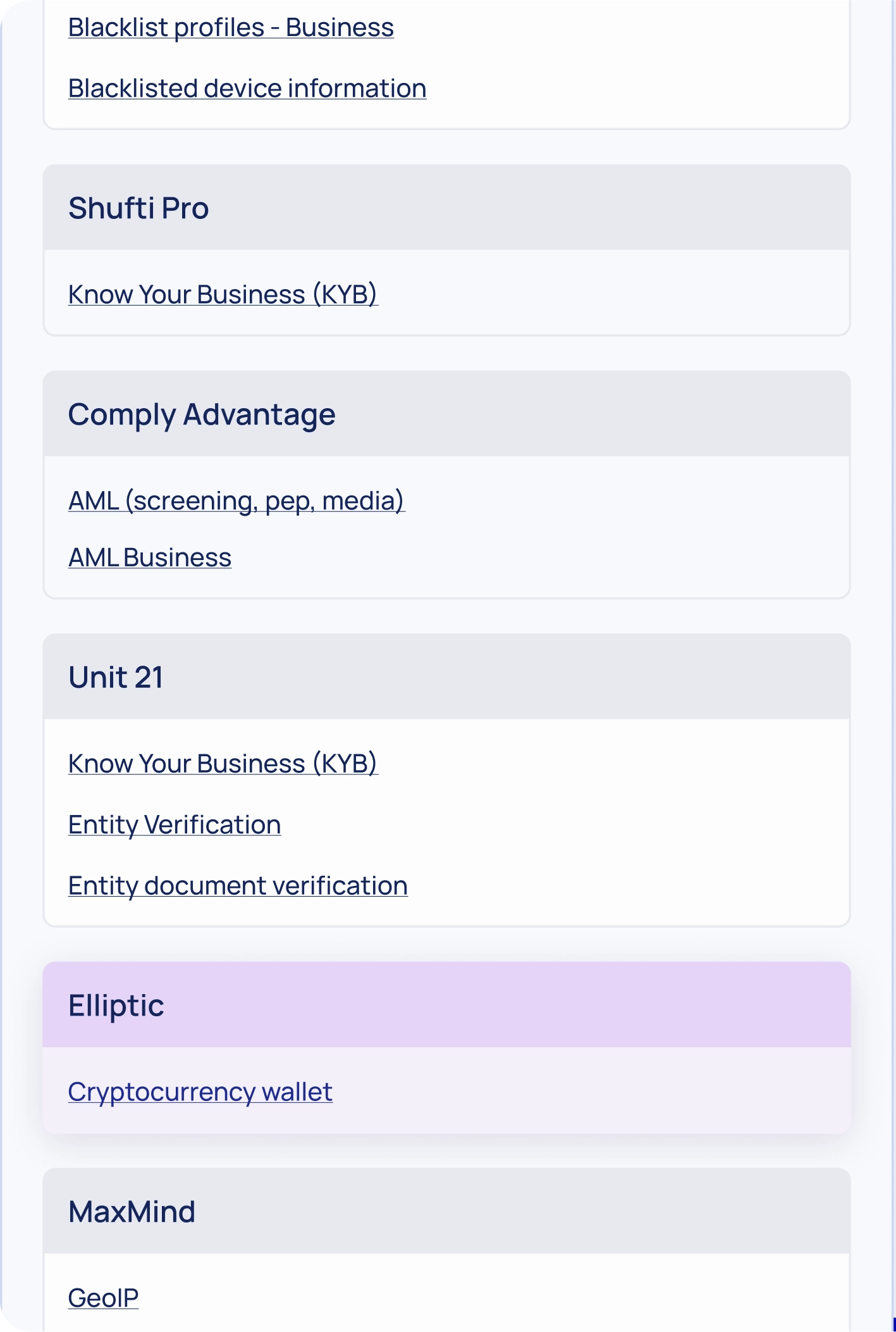 External Data Verifications